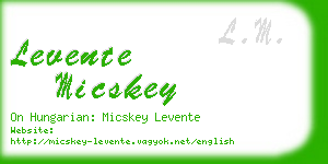 levente micskey business card